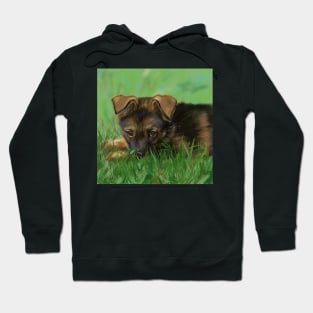 Super Cute German Shepherd Puppy Hoodie